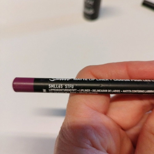 Nyx lipstick and pencil set stfu matte dark purple like new