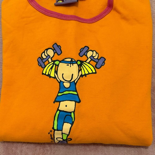 Bang On The Door warm pajama top S like new, pink orange