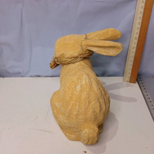 Papier-mâché rabbit and hen set