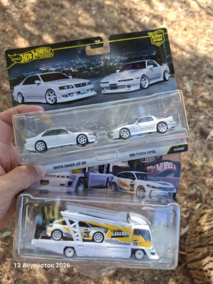 Hot Wheels Team Transport 2026 Legends Tour '24 Honda Civic Type-R και 2-pack Chaser + Supra