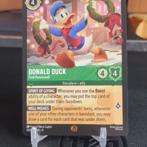 Disney Lorcana TCG Donald Duck-Fred Honeywell Storyborn Ally Card like new