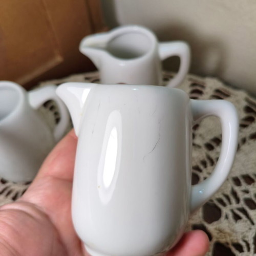 Set of 3 vintage Feldha Rhon porcelain milk jugs made in Germany 1970