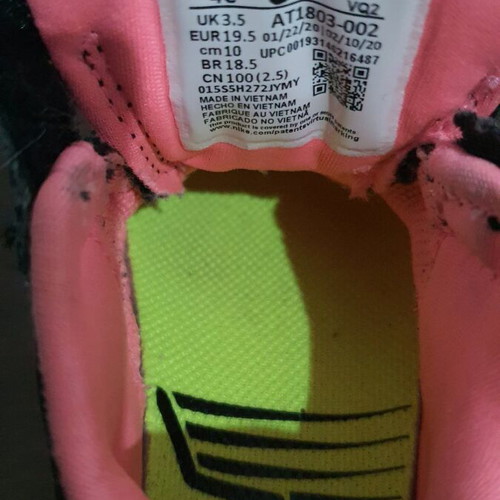 Nike παιδικά αθλητικά παπούτσια μεταχειρισμένα, νούμερο 19.5, μαύρο και ροζ