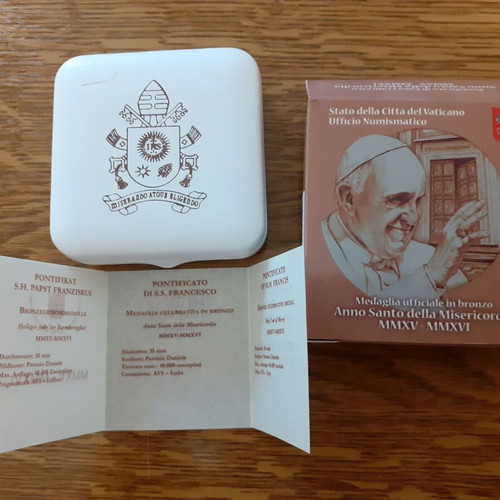 Vatican Medallion official bronze, new, Holy Year of Mercy 2015-2016