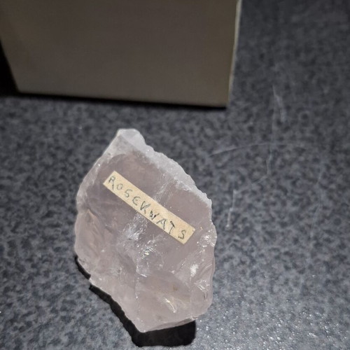 Rose Quartz natural raw stone in gift box, like new