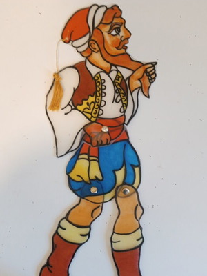 Hatzivatis shadow puppet used, semi-professional, 1.2 mm plastic