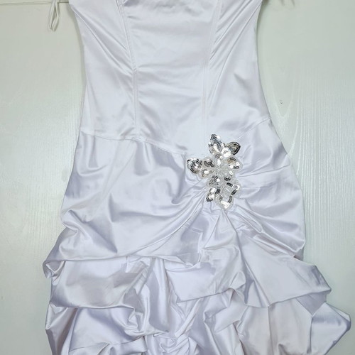 Strapless short dress white like new, size 1