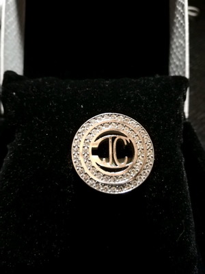 Just Cavalli ring with zirconia stainless steel like new