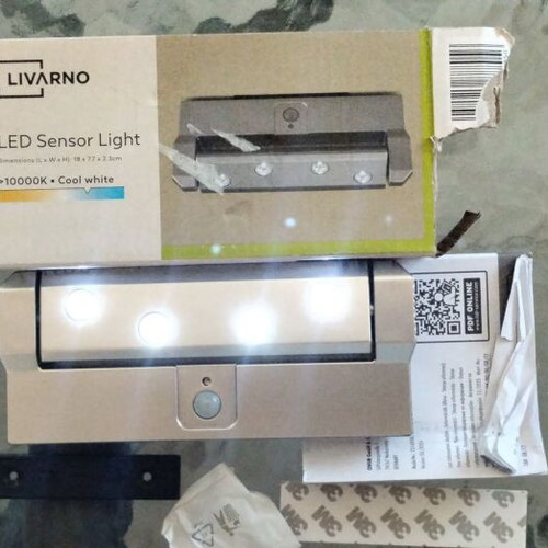 LIVARNO LED Sensor Light with 5 Cool White LEDs, new