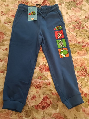 Super Mario sweatpants 104 cm, blue, new with tag