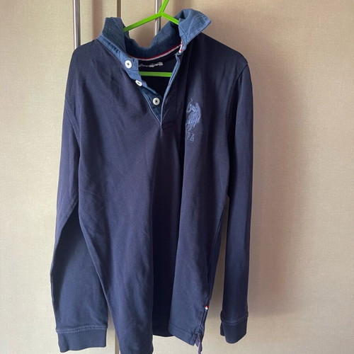 Polo kids shirt used, blue, 10 years, size 140 cm