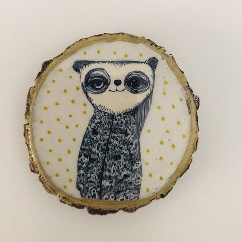 Handmade magnets with mixed technique