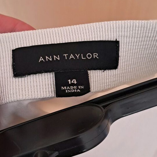 Ann Taylor white linen blazer size 12 and pants size 14 used