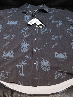 Emerson Grey Floral Short-Sleeve Shirt like new, size S