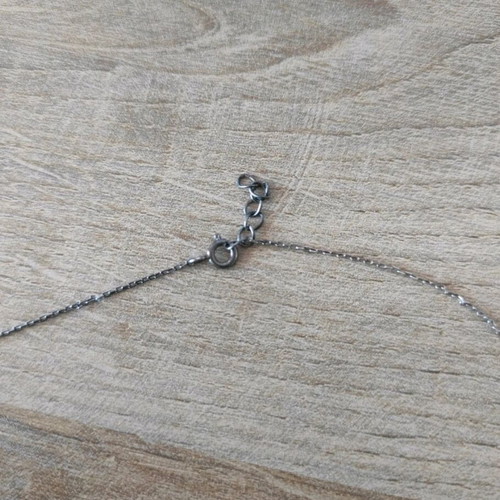 Silver pendant with black zircon like new