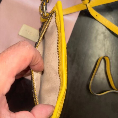 Radley crossbody phone wallet bag, yellow