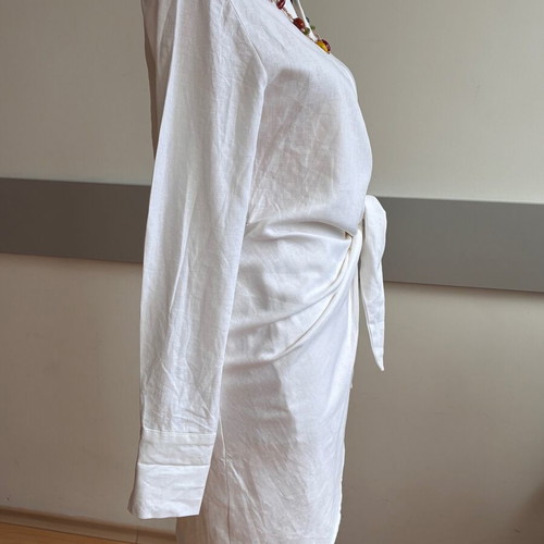 Most Wanted Amsterdam white linen dress, size M