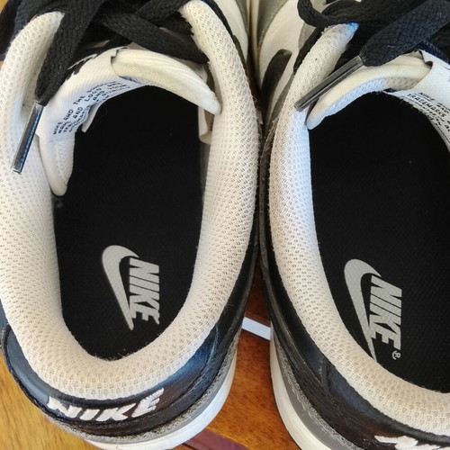 Nike Dunk Low sneakers used, size 43, tricolor white black grey