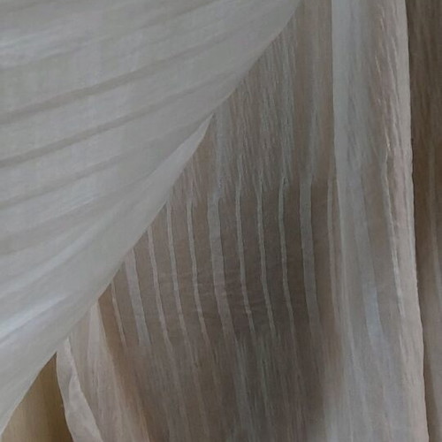 Scarf semi-transparent long with white stripe like new