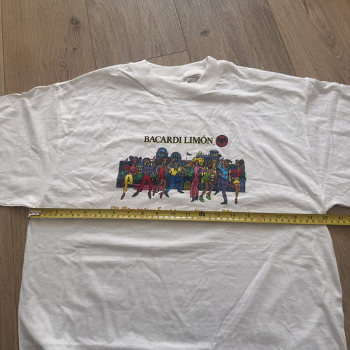Vintage Bacardi Limon T-shirt Large Y2K Miami Graphic Tee like new