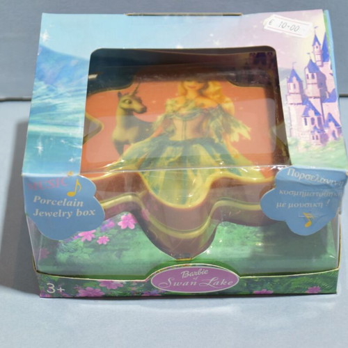 Barbie porcelain jewelry box music, new in box