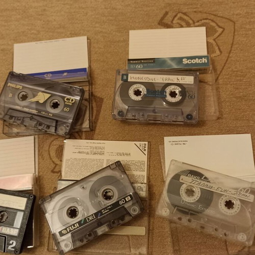 Audio tape cassettes used, pack of 17, Philips, Sony, TDK, Maxell
