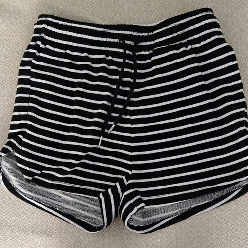 H&M shorts striped like new, size S 36 8, black and white