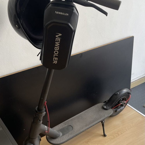 Xiaomi M365 electric scooter with custom firmware and 10-inch wheels