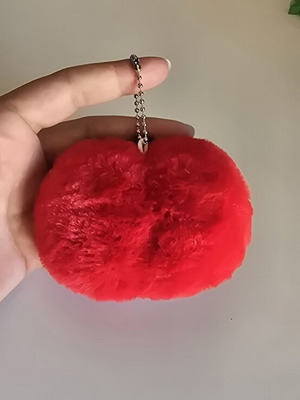 Hello Kitty Apple Plush Keychain new