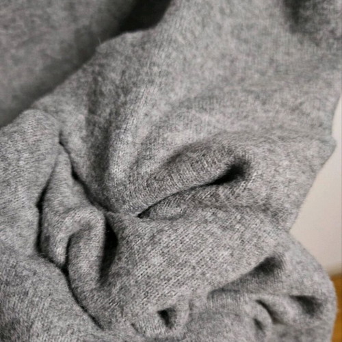 Long cozy knitted skirt Pull & Bear new, gray, size M