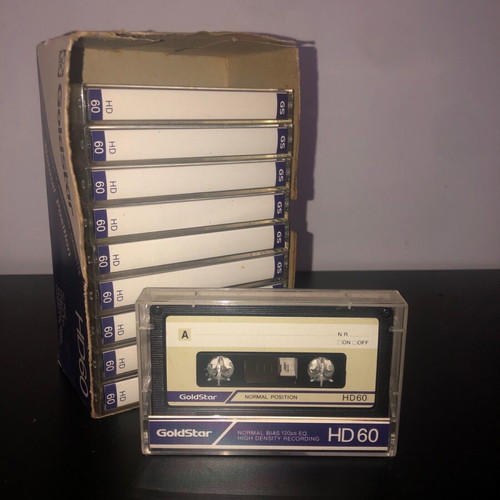 Goldstar HD60 audio cassettes pack of 10 new