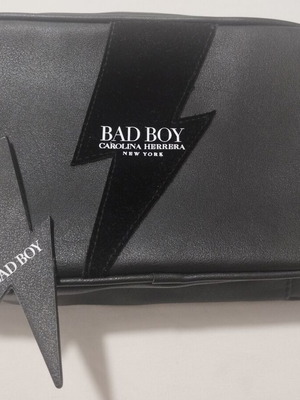 Carolina Herrera Bad Boy toiletry bag new with gift keychain