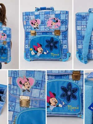 Σχολική τσάντα Disney Minnie Mouse καινούργια, σε αποχρώσεις του γαλάζιου