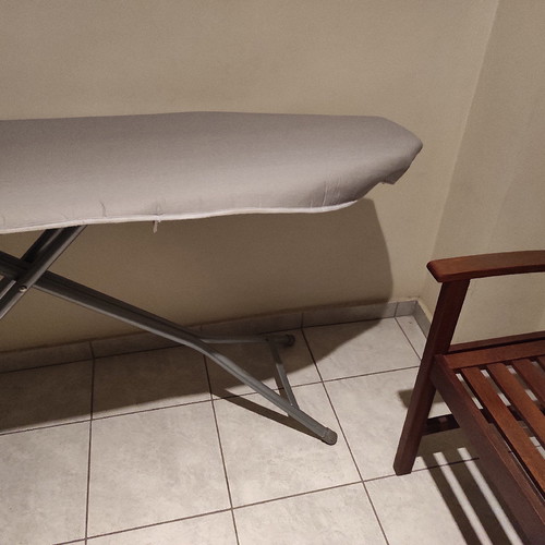 Large folding ironing board used