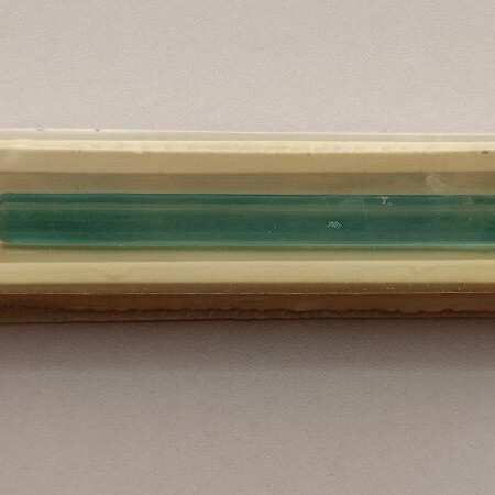 Glass dip pen used, sea blue with case