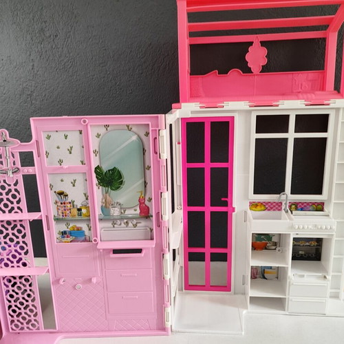 Barbie toys used, dolls, dollhouse, car, parts set