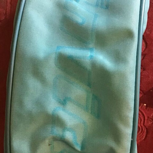 Invicta waist bag used, turquoise and yellow, large pocket 30x15cm