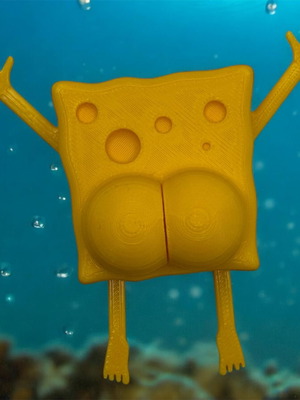 Bob SpongeBob Magnet 3D Print with Note Holder New