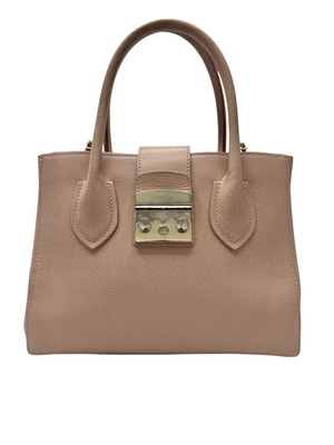 Furla розова чанта за ръка употребявана с видими следи от употреба
