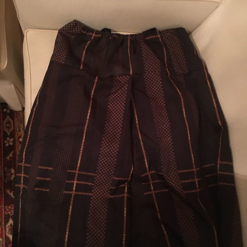 Brown women's fabric set handmade, size L, new, retro