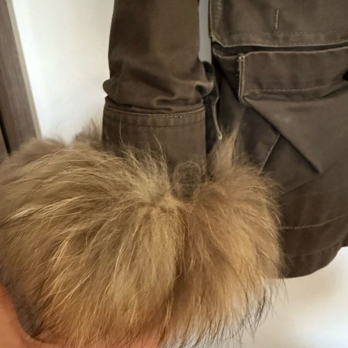 Zini jacket used, green, size S, with removable fur