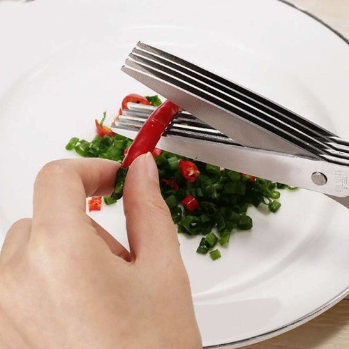 Herb scissors with five blades new