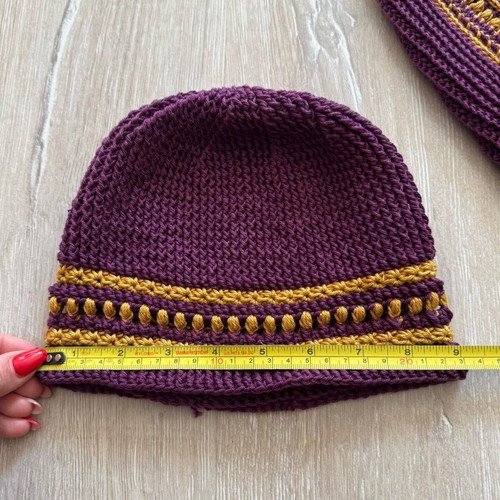 Egyptian cotton scarf and hat set new, purple and gold