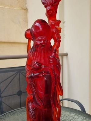 Buddhist statue used, copper red, bakelite, 60 cm tall