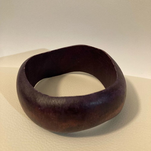 Wooden bracelet purple asymmetric like new