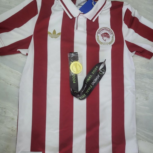Olympiacos 100 Years Adidas Jersey with Conference League Winner Medal