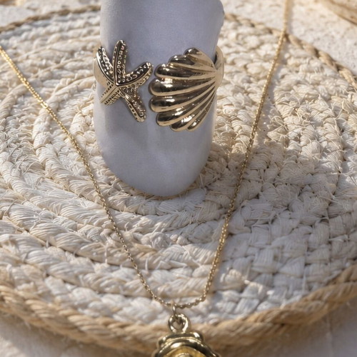 Sea Breeze jewelry set new, white and gold