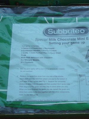 Subbuteo Special Milk Chocolate mini edition 1998 καινούργιο, συλλεκτικό