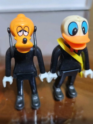 Vintage Disney Pyroplast Donald Duck and Goofy figures used
