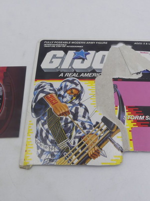 GI Joe Storm Shadow v2 Ninja Cut Cardback Front Art vintage 1988 used